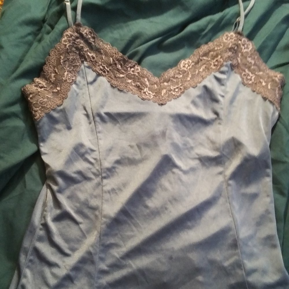 Blue lace sleepwear top